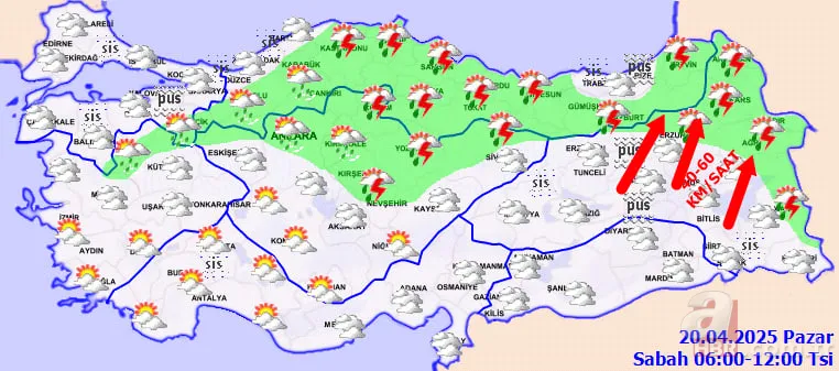 Nisan yağmurları başladı: 22 ilde sağanak uyarısı! Çöl tozu ve kuvvetli rüzgara dikkat: İstanbul, Kastamonu, Erzurum… 7