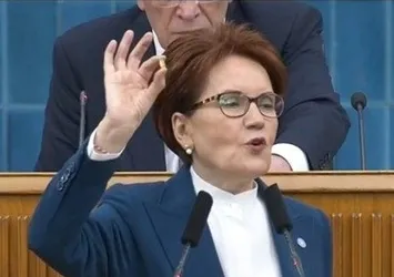 İYİ Parti lideri Meral Akşener Meclis'te şova soyundu! Mermilerle provokasyona devam etti