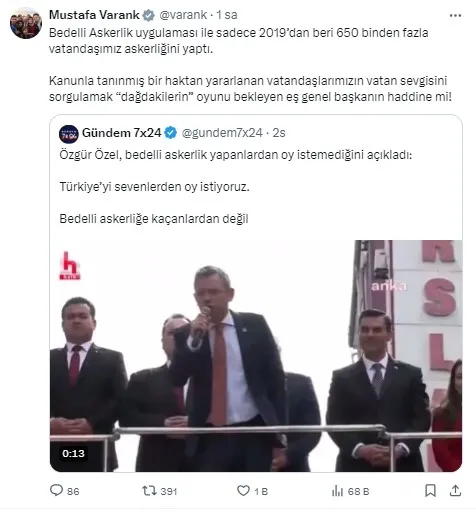 ozgur-ozelden-bedelli-askerlik-yapan-vatandaslara-hakaret-turkiyeyi-sevenlerden-oy-istiyoruz-bedelli-askerlige-1709387527652.jpg Özgür Özel'den bedelli askerlik yapan vatandaşlara hakaret: Türkiye'yi sevenlerden oy istiyoruz! Bedelli askerliğe kaçanlardan değil - 7