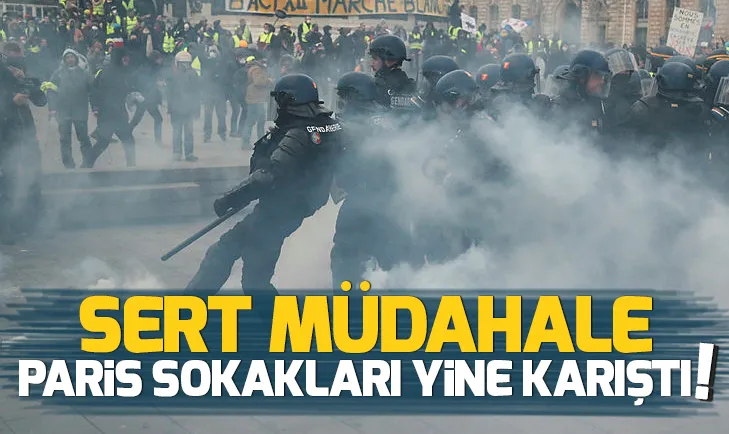 Sarı yelekliler yine Paris sokaklarında