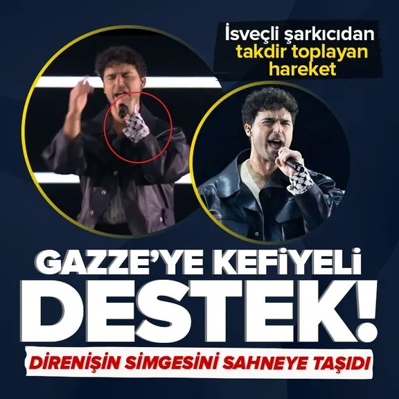 İsveçli şarkıcıdan takdir toplayan hareket! Gazze’ye destek için sahneye kefiyeyle çıktı