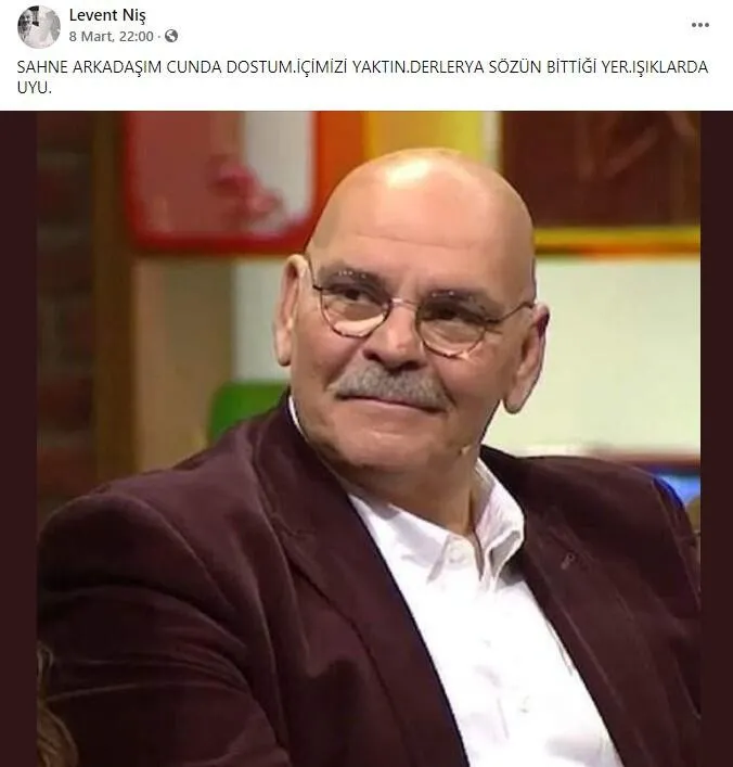 Usta oyuncu ve yönetmen Levent Niş hayatını kaybetti!