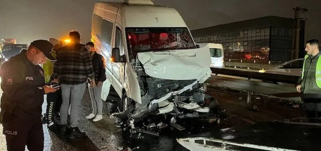 Kocaeli’de zincirleme kaza! 9 araç birbirine girdi 6 kişi yaralandı