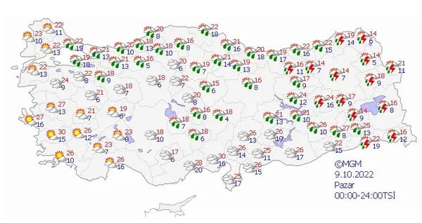 Son dakika! Meteoroloji hava durumu! Çok sayıda ile uyarı: İstanbul Ankara İzmir... | 5-9 EKİM HAVA NASIL OLACAK? - 7
