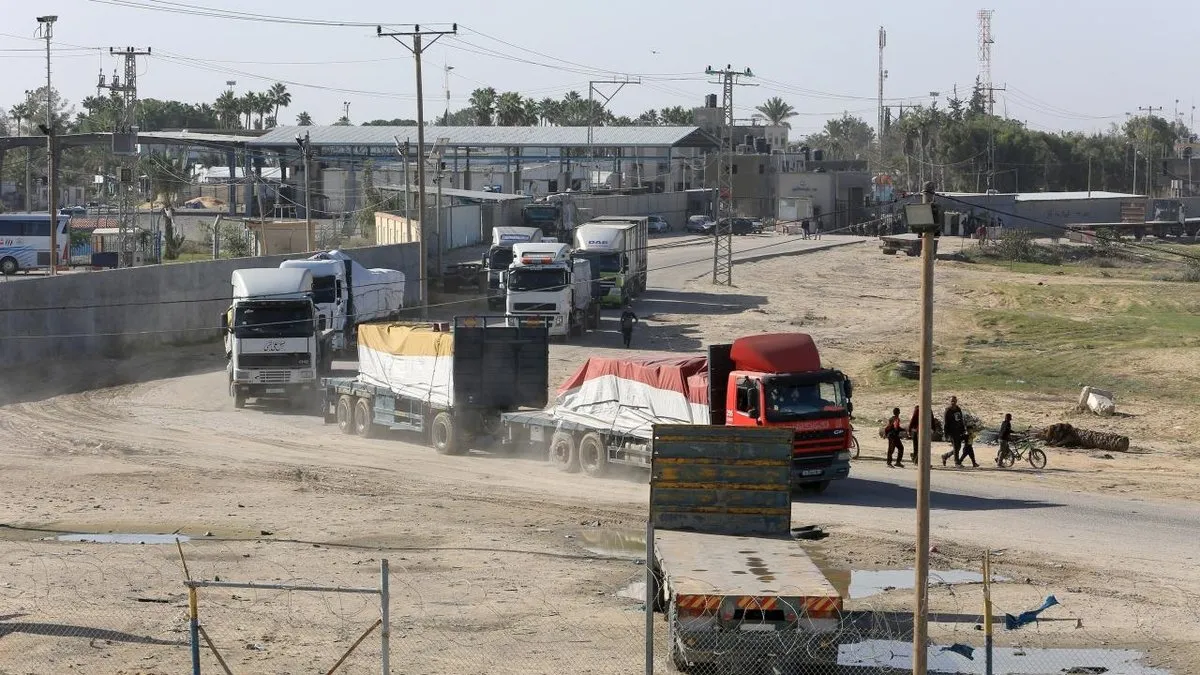Libya dan Gazze'ye gönderilen yardım malzemeleri Refah tan giriş yapmaya
