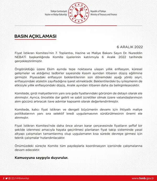 son-dakika-fiyat-istikrari-komitesi-sonrasi-flas-aciklama-1670362362929.jpg Son dakika: Fiyat İstikrarı Komitesi sonrası flaş açıklama! Kalıcı fiyat istikrarı ve dengeli büyüme mesajı - 5