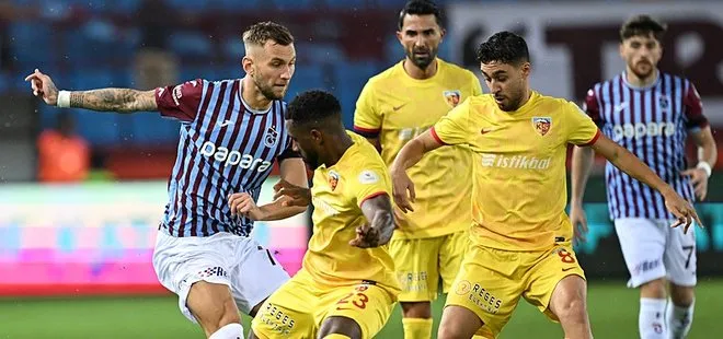 Trabzonspor’un golü son saniyelerde geldi! Kayserispor ile puanlar paylaşıldı