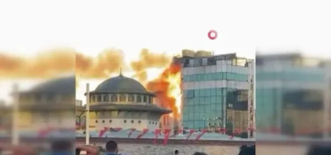 İstanbul Taksim’de korkutan yangın!