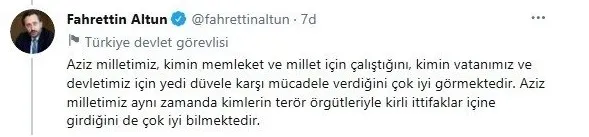 İletişim Başkanı Fahrettin Altun’dan Meral Akşener’e yanıt: Hesabını aziz milletimize sandıkta vereceksiniz