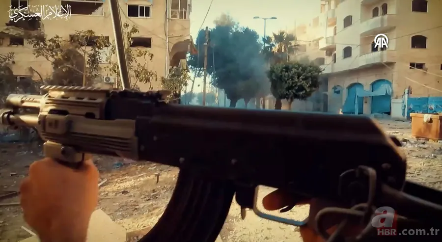 El Kudüs Tugayları Gazze'de katil İsrail'in tankını böyle imha etti! Cephe hattından sıcak görüntüler 22