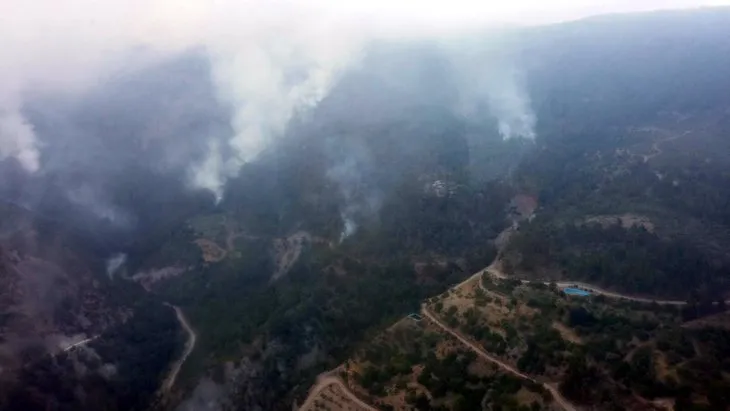 Amanoslar’da PKK’lı teröristler 7 hektar makilik alanı yaktı