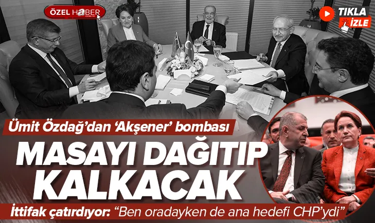 Akşenerin planını Ümit Özdağ açıkladı: Dağıtacak