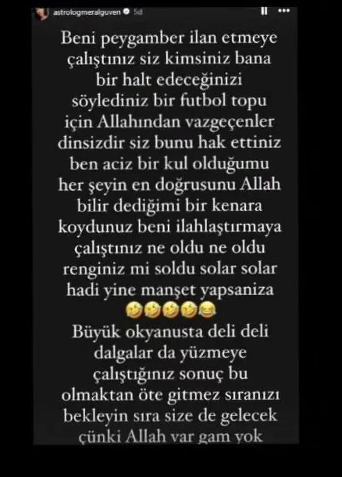 1716801539636.jpeg Astrolog Meral Güven Galatasaray'ın şampiyonluğu sonrası Fenerbahçelileri hedef aldı! Gözaltına alınmıştı serbest kaldı - 7