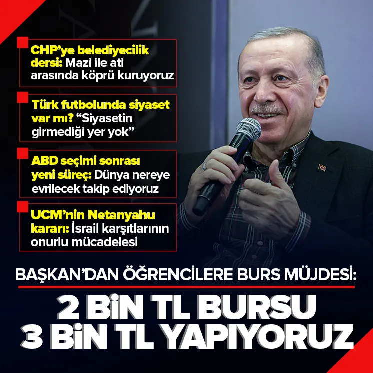 Başkan Erdoğandan öğrencilere burs müjdesi