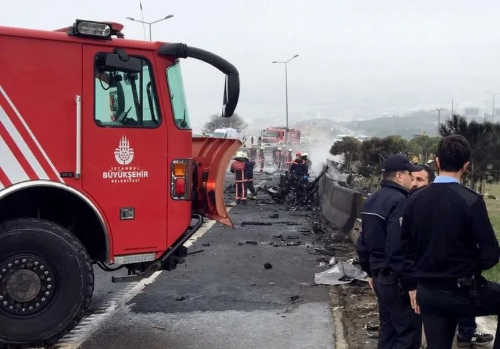 İstanbul’da düşen helikopterden fotoğraflar