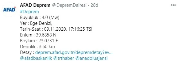 Son dakika: Ege Denizi'nde 4,0 büyüklüğünde deprem | 2020 son depremler... - 1