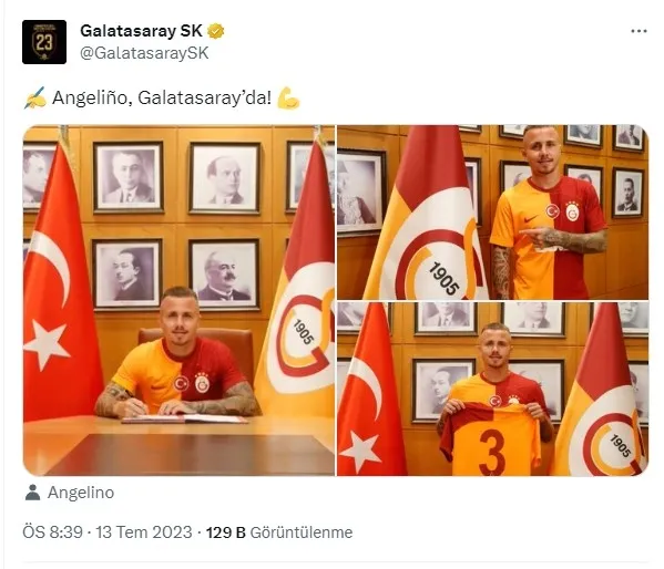Galatasaray Angelino’yu resmen duyurdu! Esprili sözler: Florya’nın suyu nerede?