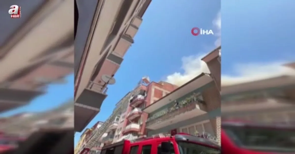 Yalova'da 4 katlı binada yangın
