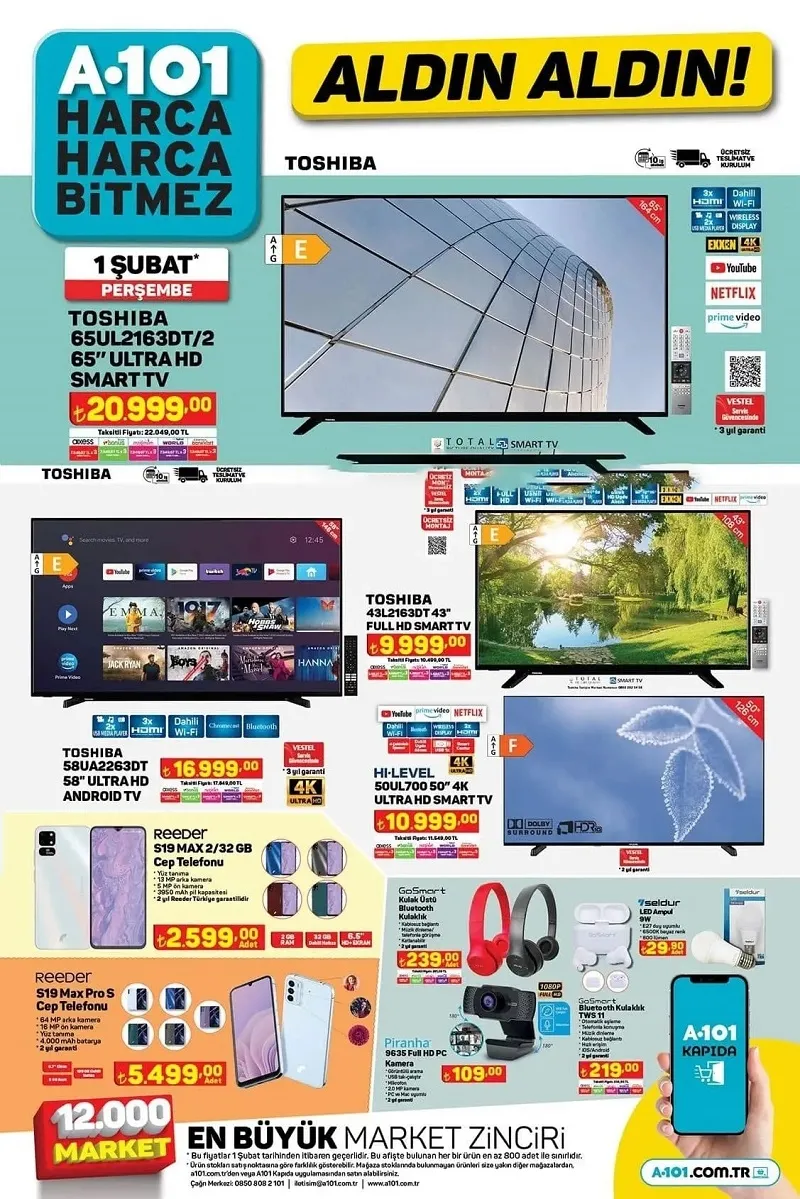 2 Şubat A101 aktüel ürünler kataloğu görüldü! A101’de bu hafta Moped, Akıllı TV, Fırın, Blender, Köşe Koltuk, Dikey Süpürge uyguna satışta - 2