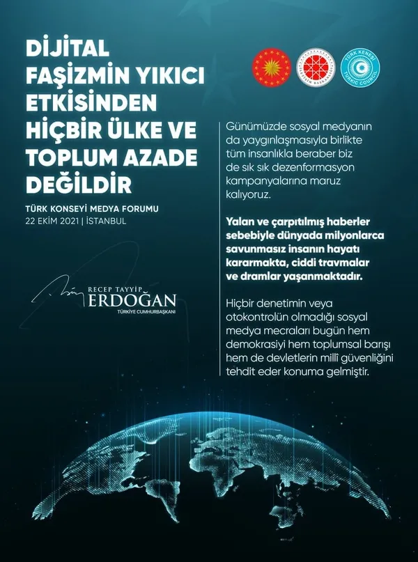 Son dakika: Türk Konseyi Medya Forumu | Başkan Erdoğan’dan önemli açıklamalar