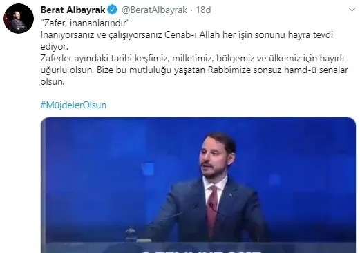 Hazine ve Maliye Bakanı Berat Albayrak’tan Karadeniz’de bulunan doğalgaz hakkında açıklama