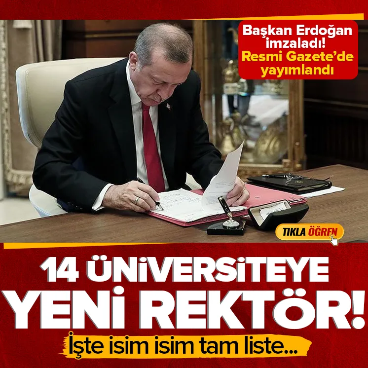 Rektör atamaları Resmi Gazetede