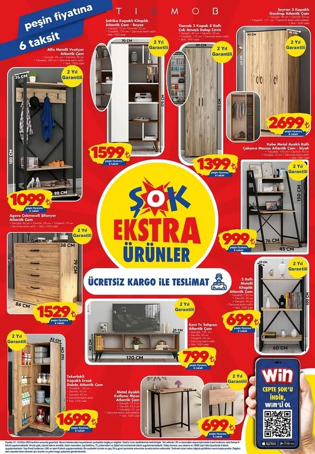 20 Ekim ŞOK aktüel indirim kataloğu yayınladı! ŞOK Airfryer 1.499 TL, tost makinesi 199 TL, katlanır masa 699 TL, kitaplık 699 TL’den satıyor