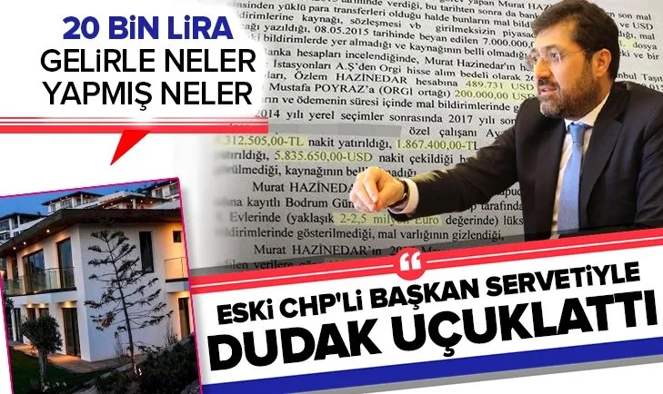 Murat Hazinedar'ın hazinesi dudak uçuklattı! 20 bin liralık gelire milyonluk servet