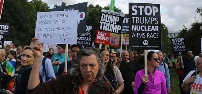 ABD Başkanı Trump Londra’da protesto edildi