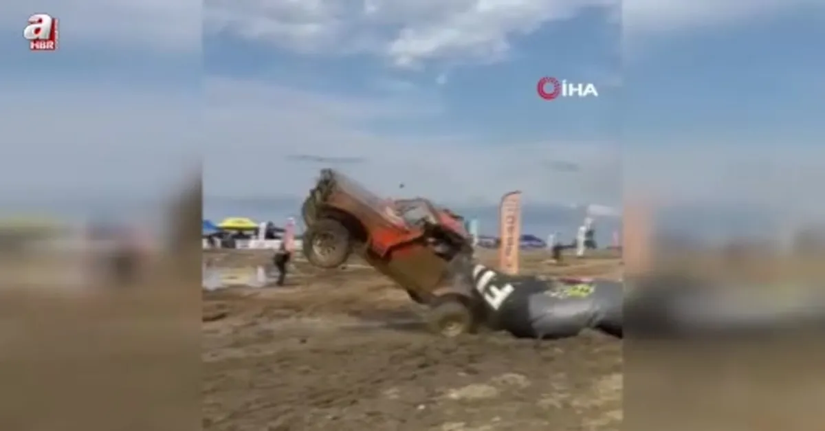 Bitiş çizgisini takla atarak geçtiler