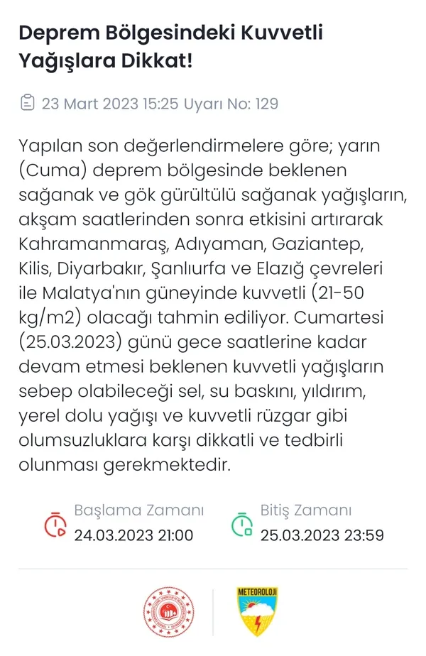 SON DAKİKA | Meteoroloji'den deprem bölgesi için kuvvetli yağış uyarısı | 8 ili etkisi altına alacak... - 5