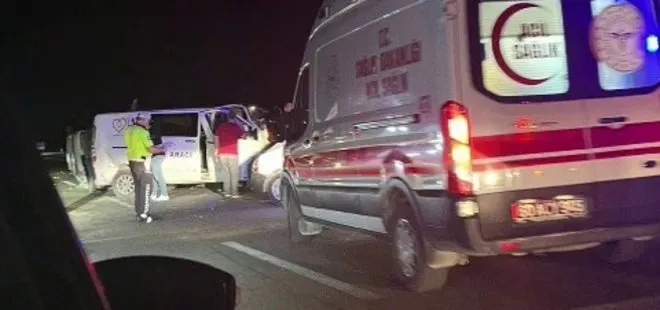Tokat’ta zincirleme trafik kazası: 1’i jandarma 8 yaralı