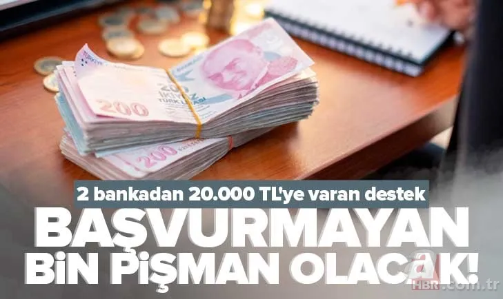 2 bankadan 20.000 TL'ye varan FAİZSİZ destek! Fırsat bu fırsat, son tarih 31 Ocak! Başvurmayan bin pişman olacak 1