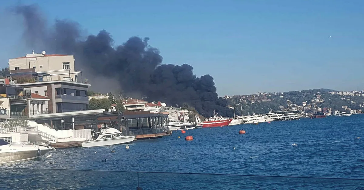 Beşiktaş Bebek Sahil'de teknede korkutan yangın!