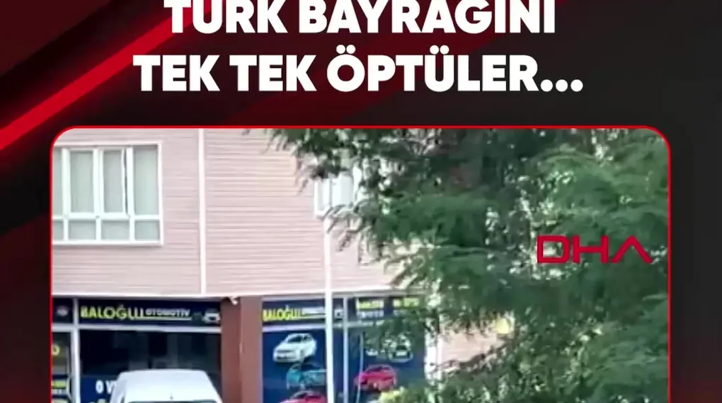 TÜRK BAYRAĞINI TEK TEK ÖPTÜLER..