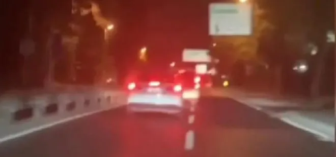İstanbul’da trafikte tehlikeli inatlaşma! O anlar kamerada