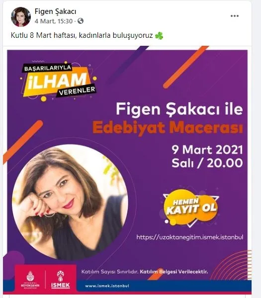 İBB, marjinal ilişkiyi savunan yazar Figen Şakacı’ya İSMEK kursiyerlerine ders verdirdi - 11