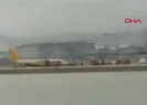 İstanbulda korku dolu anlar! Pegasusun uçağı pistten çıktı
