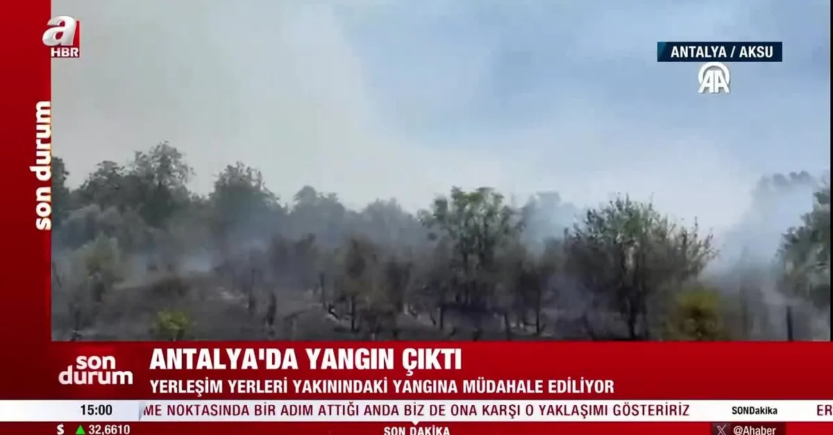 Antalya'da yangın çıktı