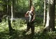 Kadın maceracı streçten yaptı! Ormanda hayran bırakan eser
