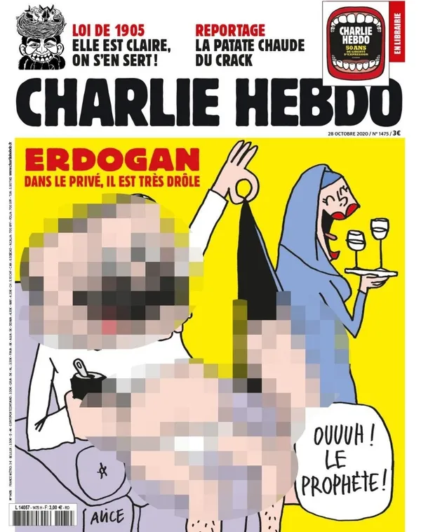 İğrenç ve ahlaksızsın Charlie Hebdo! Fransız dergisinden Başkan Erdoğan’a yönelik kahpece saldırı