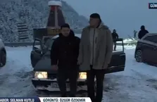 Gümüşhane’de kar altında horon keyfi!