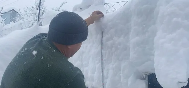 Bartın’da kar kalınlığı 78 santimetreye ulaştı
