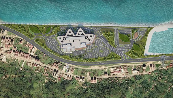 Rize Şehir Hastanesi projesinde deniz dolgusu tamamlandı - 1