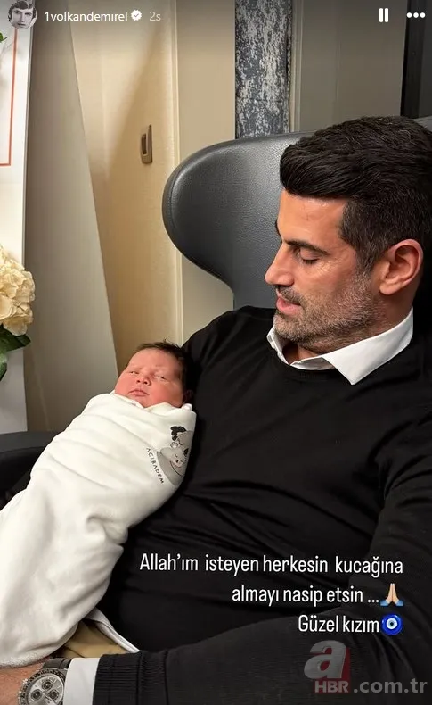 3. kez baba olan Volkan Demirel minik kızını ilk kez paylaştı 6