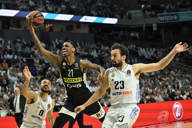Basketbol maçı boks ringine döndü! Real Madrid-Partizan karşılaşmasında ortalık karıştı 13