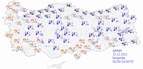 1640201530903.png Sıcaklıklar düşüyor yoğun kar geliyor! Meteoroloji çok sayıda il için gün verdi! İstanbul Ankara İzmir'de bu hafta hava durumu nasıl olacak? - 8