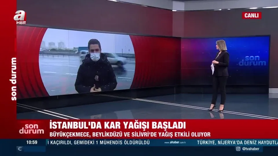 İstanbul’da beklenen kar yağışı başladı
