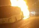 Seyir halindeki İETT otobüsü alev alev yandı!