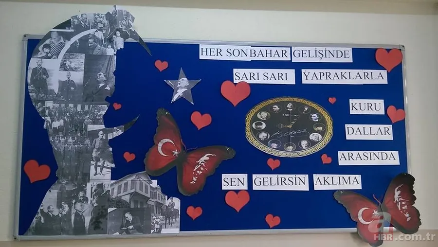 10 Kasım panosu nasıl yapılır? 10 Kasım Atatürk'ü Anma Günü pano çalışmaları! İşte örnek panolar ve yazıları... 11